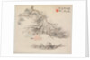 Album of Landscape Paintings Illustrating Old Poems: Two Figures Outside…, 1700s by Hua Yan