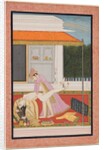 An amorous couple, probably Raja Mahendra Pal of Basohli with a favorite…c. 1810 by Unknown