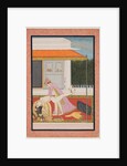 An amorous couple, probably Raja Mahendra Pal of Basohli with a favorite…c. 1810 by Unknown