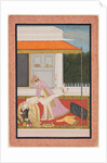 An amorous couple, probably Raja Mahendra Pal of Basohli with a favorite…c. 1810 by Unknown
