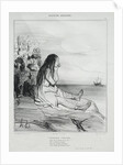 Ancient History, plate 24: The Abandonment of Ariadne, 4 September 1842 by Honoré Daumier; Aubert