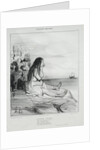 Ancient History, plate 24: The Abandonment of Ariadne, 4 September 1842 by Honoré Daumier; Aubert