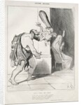 Ancient History, plate 25: Hercules Subdued by Cupid, 18 September 1842 by Honoré Daumier; Aubert