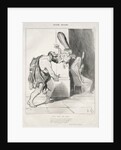 Ancient History, plate 25: Hercules Subdued by Cupid, 18 September 1842 by Honoré Daumier; Aubert