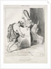 Ancient History, plate 25: Hercules Subdued by Cupid, 18 September 1842 by Honoré Daumier; Aubert