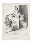 Ancient History, plate 25: Hercules Subdued by Cupid, 18 September 1842 by Honoré Daumier; Aubert