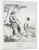 Ancient History, plate 48: The Shepherds of Virgil, 31 December 1842 by Honoré Daumier; Aubert