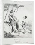 Ancient History, plate 48: The Shepherds of Virgil, 31 December 1842 by Honoré Daumier; Aubert