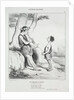 Ancient History, plate 48: The Shepherds of Virgil, 31 December 1842 by Honoré Daumier; Aubert