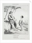 Ancient History, plate 48: The Shepherds of Virgil, 31 December 1842 by Honoré Daumier; Aubert