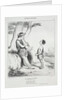Ancient History, plate 48: The Shepherds of Virgil, 31 December 1842 by Honoré Daumier; Aubert