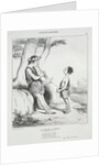Ancient History, plate 48: The Shepherds of Virgil, 31 December 1842 by Honoré Daumier; Aubert