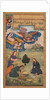 Angels bring food to Jesus in the wilderness, from a Mir?at al-quds of Father Jerome Xavier…, 1602 by Unknown