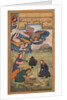 Angels bring food to Jesus in the wilderness, from a Mir?at al-quds of Father Jerome Xavier…, 1602 by Unknown