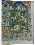 Annunciation to the Shepherds: Leaf from a Book of Hours, c. 1420-1430 by Henri d'Orquevaulx; Workshop