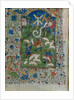 Annunciation to the Shepherds: Leaf from a Book of Hours, c. 1420-1430 by Henri d'Orquevaulx; Workshop