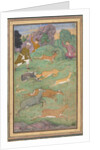Antelope and deer hunt, c. 1602-1604 by Govardhan