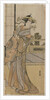 Arashi Murajiro as a Courtesan Holding a Letter, late 1780s by Katsukawa Shunko