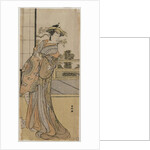Arashi Murajiro as a Courtesan Holding a Letter, late 1780s by Katsukawa Shunko