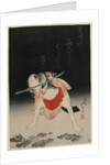 Arashi Rikan as Sanshichi Kurobei in the Play 'Natsu matsuri Naniwa Kagami' by Shumbaisai Hokuei