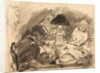 Around the Lamp, 1888 by Auguste Louis Lepère