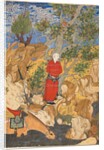 Aulad Tied to a Plane Tree, from a Shahnama by Firdausi, 1575-1600 by Sadiqi Bek