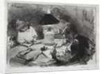 Autour de la Lampe, 1891 by Auguste Louis Lepère