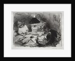 Autour de la Lampe, 1891 by Auguste Louis Lepère