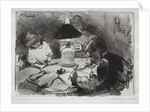 Autour de la Lampe, 1891 by Auguste Louis Lepère