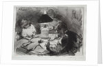 Autour de la Lampe, 1891 by Auguste Louis Lepère