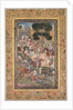 Babur meeting with Sultan Ali Mirza at the Kohik River, from a Babur-nama, c. 159 by Unknown