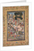 Babur meeting with Sultan Ali Mirza at the Kohik River, from a Babur-nama, c. 159 by Unknown