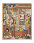 Babur receives booty and Humayun?s salute after the victory over Sultan Ibrahim…, c. 1596-1597 or by Unknown