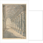 Barrel-vaulted Arcade Rendered in Perspective, 1700s by Francessco Battaglioli