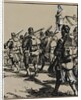 Bataille des frontières: groupe des soldats britanniques, 1914 by Auguste Louis Lepère
