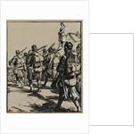 Bataille des frontières: groupe des soldats britanniques, 1914 by Auguste Louis Lepère