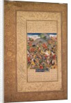 Battle between Manuchihr and Tur, from a Shah-nama of Firdausi?, c. 1610 by Unknown