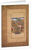 Battle between Manuchihr and Tur, from a Shah-nama of Firdausi?, c. 1610 by Unknown