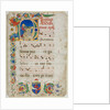 Bifolium Excised from an Antiphonary: Initial D[ominus Iesus]?, c. 1425-1450 by Unknown