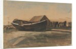 Boat on a Beach, Le Tréport, 1854 by François Bonvin
