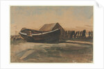 Boat on a Beach, Le Tréport, 1854 by François Bonvin