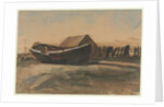 Boat on a Beach, Le Tréport, 1854 by François Bonvin
