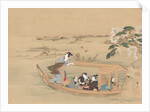 Boat to the Yoshiwara, 1800s by Teisai Hokuba