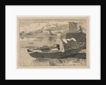Boats on a River, Windmill in Distance, 1809 by Cornelius Varley