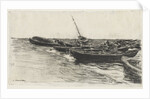 Boats on the Beach, c. 1874/81 by Léon Augustin Lhermitte