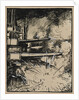 Bombe explosant sur un cuirasse aux canons braques, 1914 by Auguste Louis Lepère