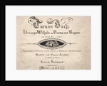 Book on Tournaments: Title Page, 1817 by Theobald Senefelder; Clemens Senefelder