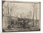 Breakfast in a Glade, original impression 1857, printed in 1921 by Jean Baptiste Camille Corot