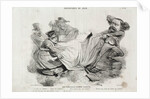 Caricature du Jour: No. 78, Un Demoisellevivement diisputée by Charles-Émile Jacque