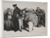 Caricature, plate 439: We are all honest men, so let us embrace and be done with it, 1834 by Honoré Daumier; Aubert